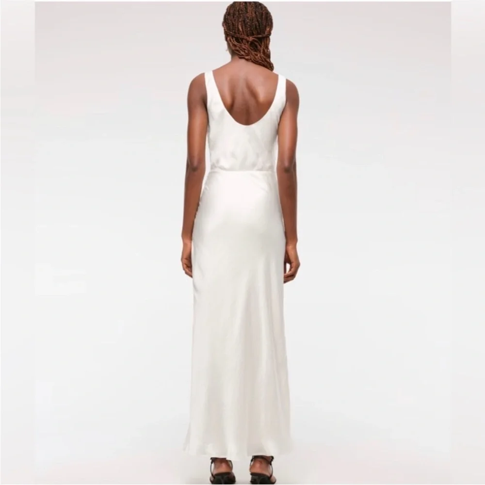 NWT Abercrombie & Fitch Cowl Neck Draped Maxi Dress Sz S - Picture 2 of 9